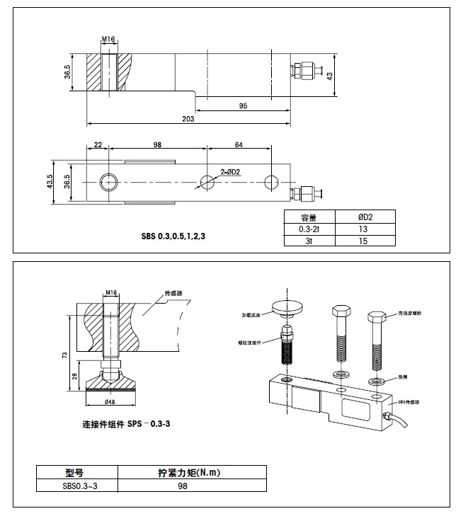 SBS-5000kg稱重傳感器